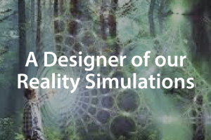 Designer of our Reality Simulations Header Image with boy in the forest opening a portal