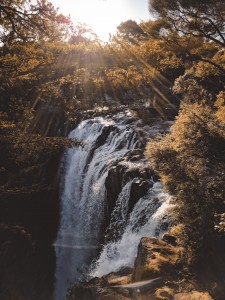 Akashic Records Waterfall and Sun