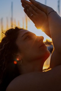 Woman with Hands Self Love