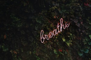 Breathe Neon Light Mindfulness