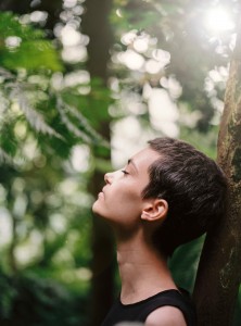 Mindful Woman on Tree
