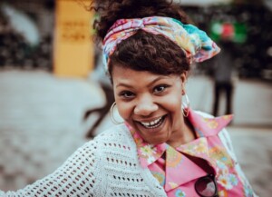 Woman Smiling and Accepting Herself