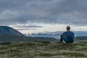 Man Thinking in the Mountains