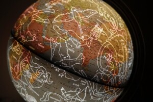 Zodiac Signs on a Globe