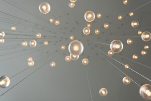 Lightbulbs Hanging from Above