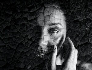 Cracked Image of Face