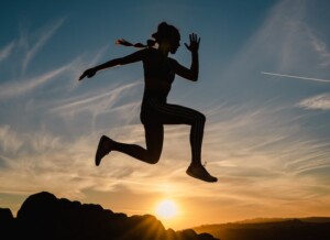 Motivated Jumping Person