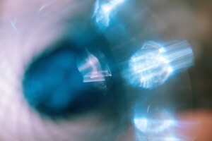 Lights Reflecting Through a Lens