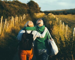 Walking Through A Field