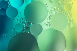 Green Soap Bubbles