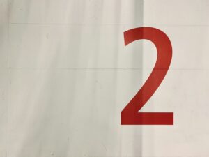 Red 2 on a Wall