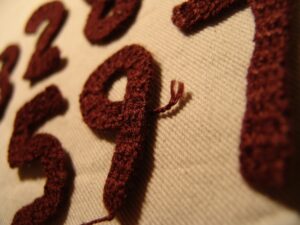 Embroidered Number 9