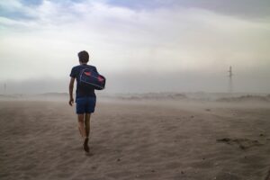 Walking on the beach